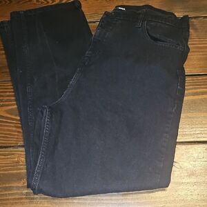Fashion Nova Black Straight-Leg Jeans Classic‎ Style